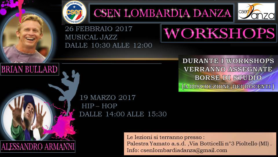 Danza: Due Workshop Per Il Musical Jazz E L’Hip-Hop Alla Yamato Di Pioltello
